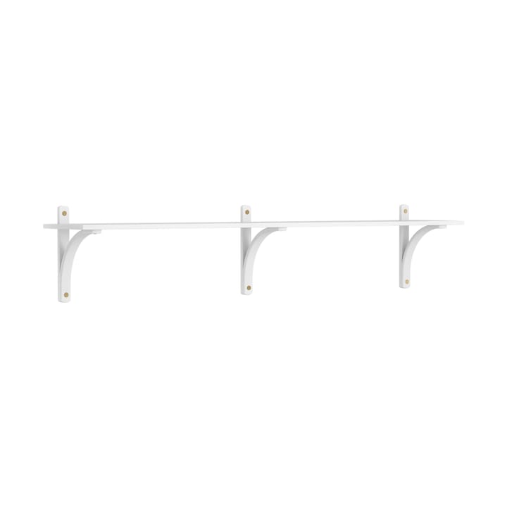 Levi hylla 1 hyllplan - Vitlaserad ask-mässing, 180 cm - Swedese