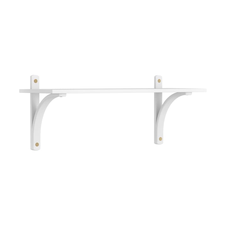 Levi hylla 1 hyllplan - Vitlaserad ask-mässing, 90 cm - Swedese