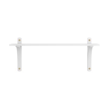 Levi hylla 1 hyllplan - Vitlaserad ask-mässing, 90 cm - Swedese
