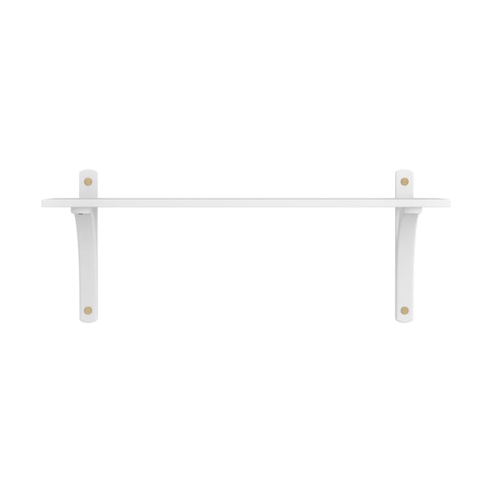 Levi hylla 1 hyllplan, Vitlaserad ask-mässing, 90 cm Swedese