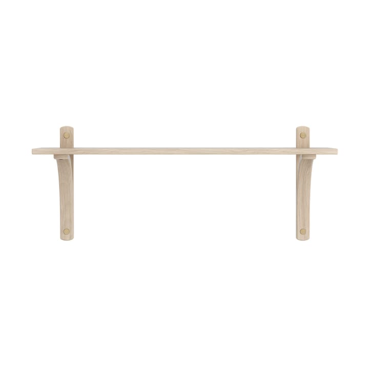 Levi hylla 1 hyllplan, Vitpigmenterad ek-mässing, 90 cm Swedese
