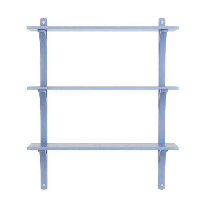 Levi hylla 3 hyllplan, ILKE Blue-aluminium, 90 cm Swedese