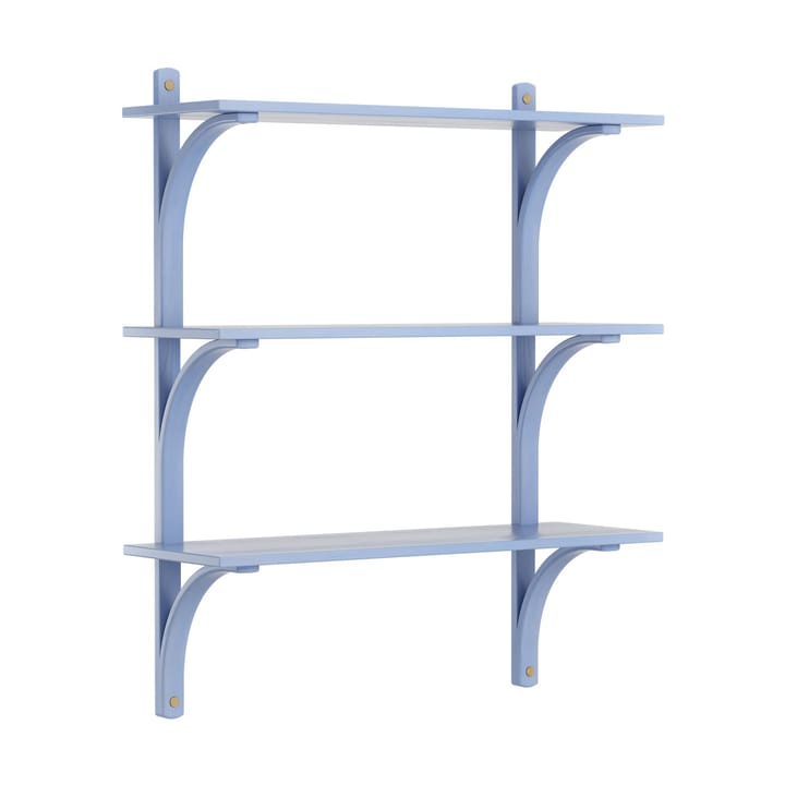 Levi hylla 3 hyllplan - ILKE Blue-mässing, 90 cm - Swedese