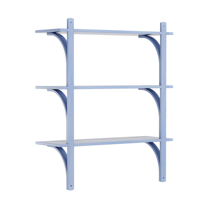 Levi hylla 3 hyllplan, ILKE Blue-mässing, 90 cm Swedese