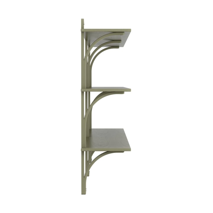 Levi hylla 3 hyllplan, Moss green-aluminium, 180 cm Swedese