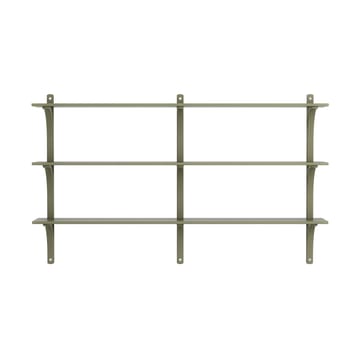 Levi hylla 3 hyllplan - Moss green-aluminium, 180 cm - Swedese