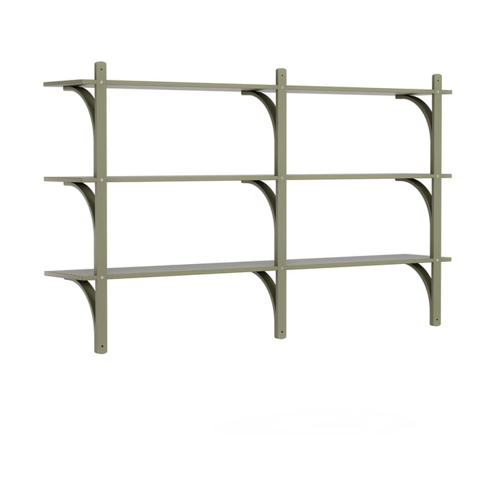 Levi hylla 3 hyllplan, Moss green-aluminium, 180 cm Swedese