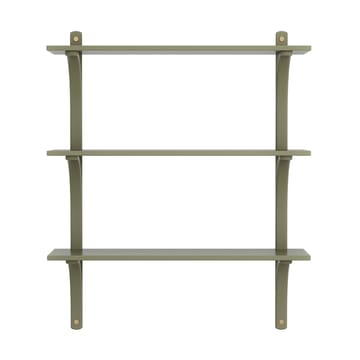 Levi hylla 3 hyllplan - Moss green-mässing, 90 cm - Swedese