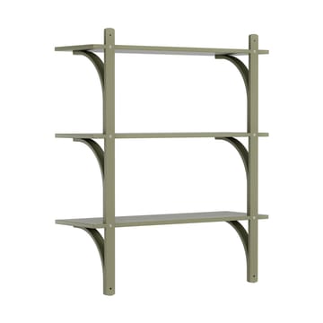 Levi hylla 3 hyllplan - Moss green-mässing, 90 cm - Swedese