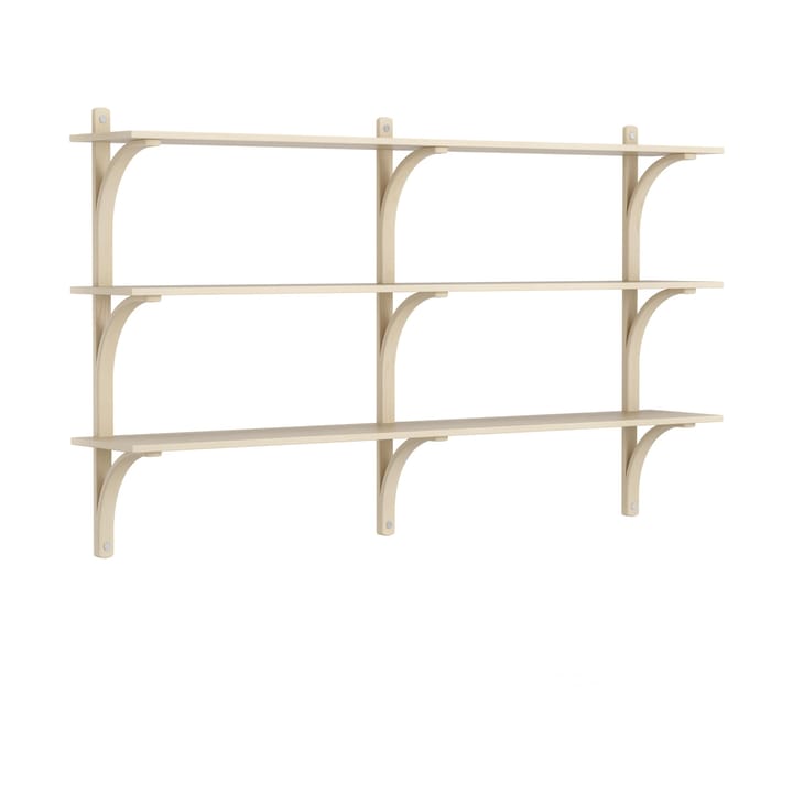 Levi hylla 3 hyllplan - Naturlackerad ask-aluminium, 180 cm - Swedese