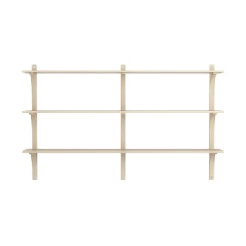 Levi hylla 3 hyllplan - Naturlackerad ask-aluminium, 180 cm - Swedese