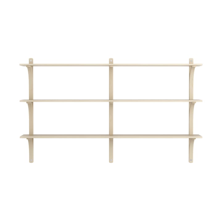 Levi hylla 3 hyllplan, Naturlackerad ask-aluminium, 180 cm Swedese