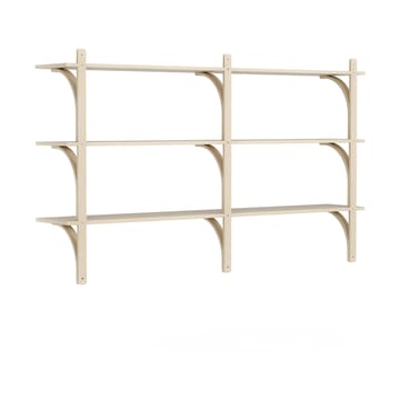 Levi hylla 3 hyllplan - Naturlackerad ask-aluminium, 180 cm - Swedese