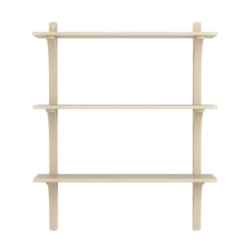 Levi hylla 3 hyllplan - Naturlackerad ask-aluminium, 90 cm - Swedese