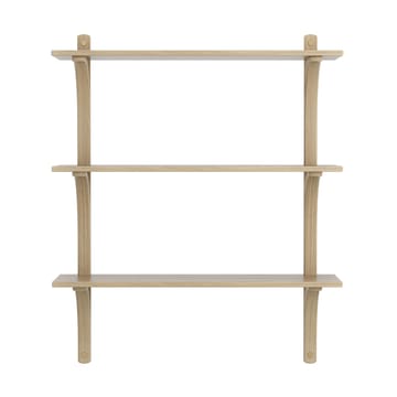 Levi hylla 3 hyllplan - Naturlackerad ask-mässing, 90 cm - Swedese