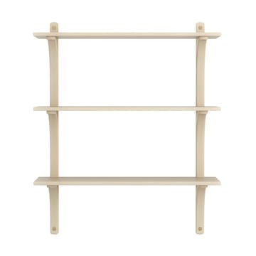 Levi hylla 3 hyllplan - Naturlackerad ask-mässing, 90 cm - Swedese