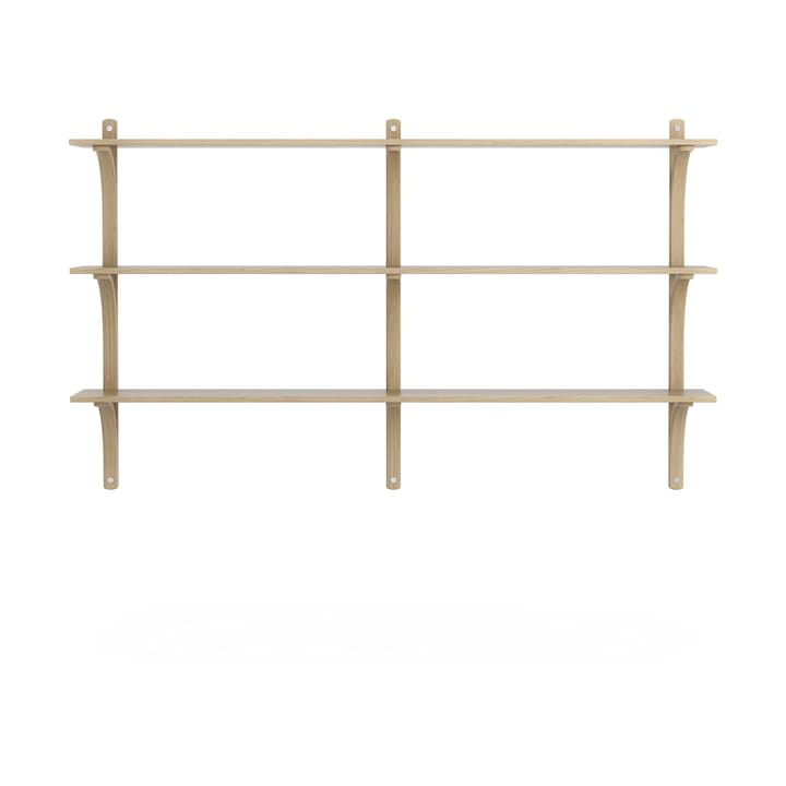 Levi hylla 3 hyllplan, Naturlackerad ek-aluminium, 180 cm Swedese