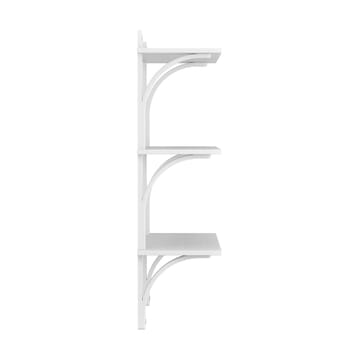 Levi hylla 3 hyllplan - Vitlaserad ask-aluminium, 90 cm - Swedese