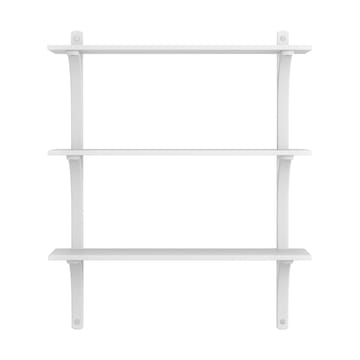Levi hylla 3 hyllplan - Vitlaserad ask-aluminium, 90 cm - Swedese