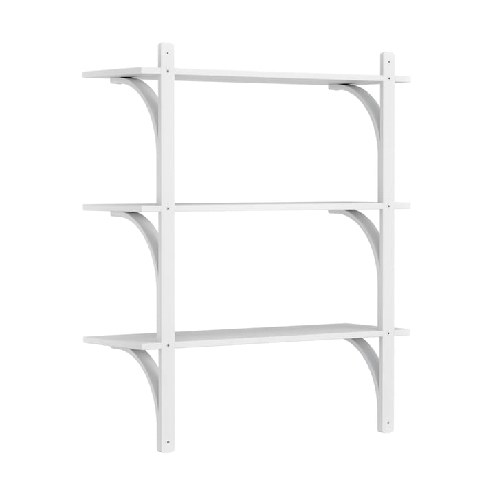 Levi hylla 3 hyllplan, Vitlaserad ask-aluminium, 90 cm Swedese