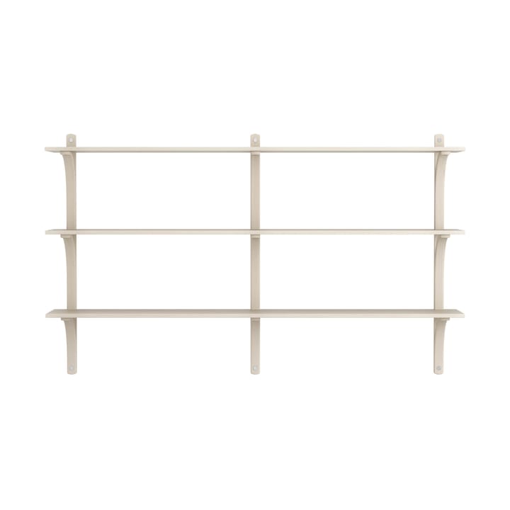 Levi hylla 3 hyllplan, Vitpigmenterad ask-aluminium, 180 cm Swedese