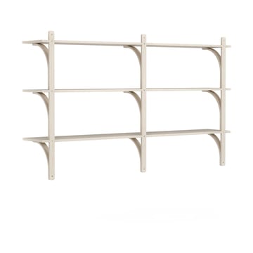 Levi hylla 3 hyllplan - Vitpigmenterad ask-aluminium, 180 cm - Swedese