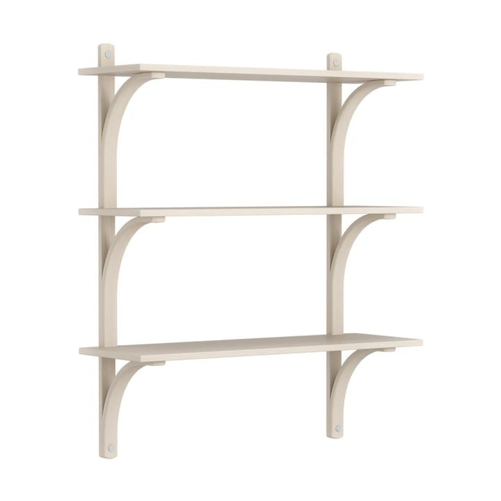 Levi hylla 3 hyllplan - Vitpigmenterad ask-aluminium, 90 cm - Swedese