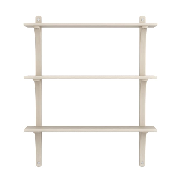 Levi hylla 3 hyllplan, Vitpigmenterad ask-aluminium, 90 cm Swedese