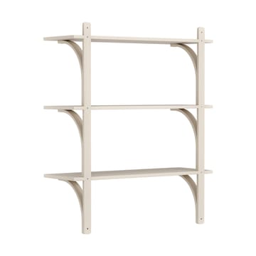 Levi hylla 3 hyllplan - Vitpigmenterad ask-aluminium, 90 cm - Swedese
