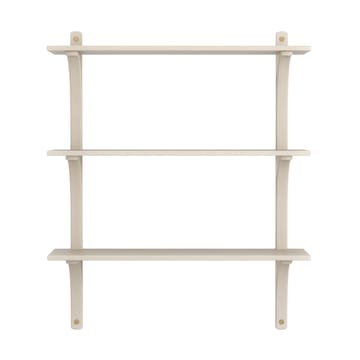 Levi hylla 3 hyllplan - Vitpigmenterad ask-mässing, 90 cm - Swedese