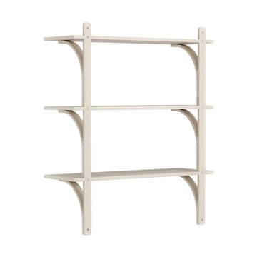 Levi hylla 3 hyllplan - Vitpigmenterad ask-mässing, 90 cm - Swedese