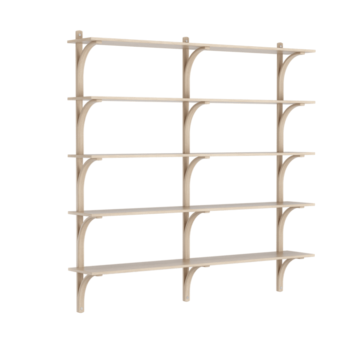 Levi hylla 3 hyllplan - Vitpigmenterad ek-aluminium, 180 cm - Swedese