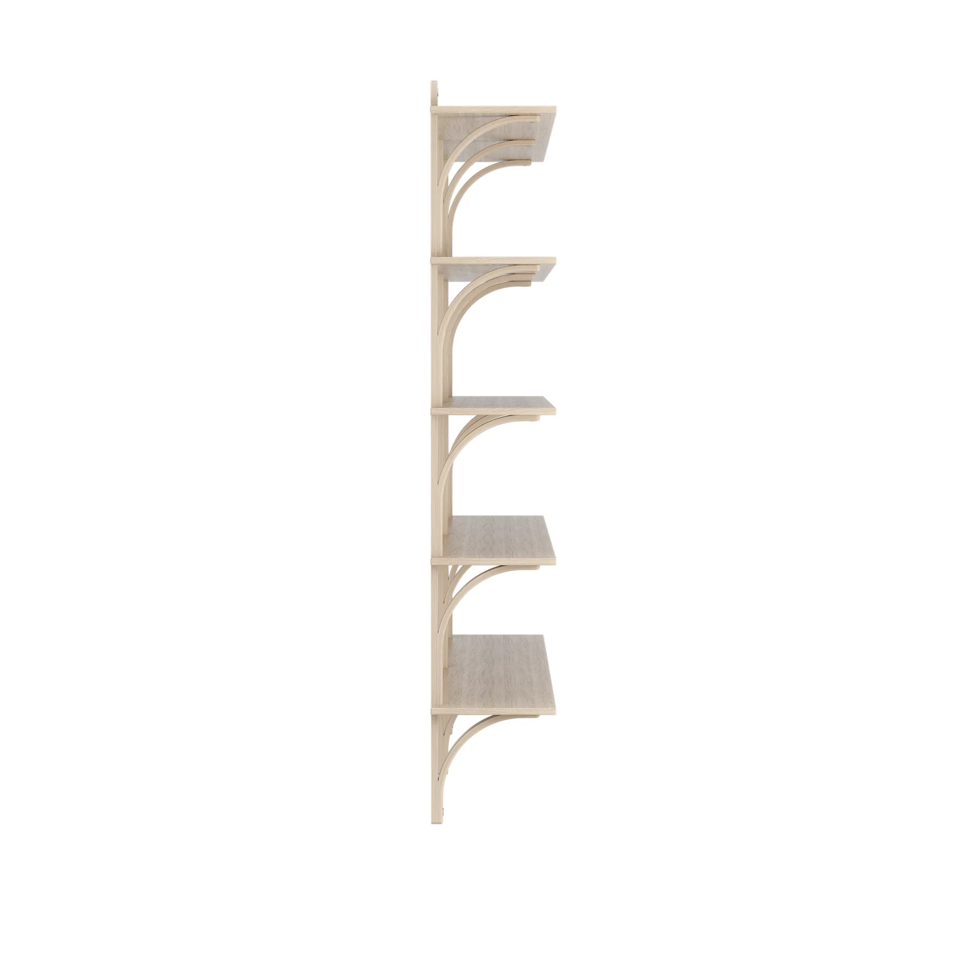 Levi hylla 3 hyllplan, Vitpigmenterad ek-aluminium, 180 cm Swedese