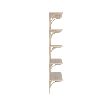 Levi hylla 3 hyllplan - Vitpigmenterad ek-aluminium, 180 cm - Swedese