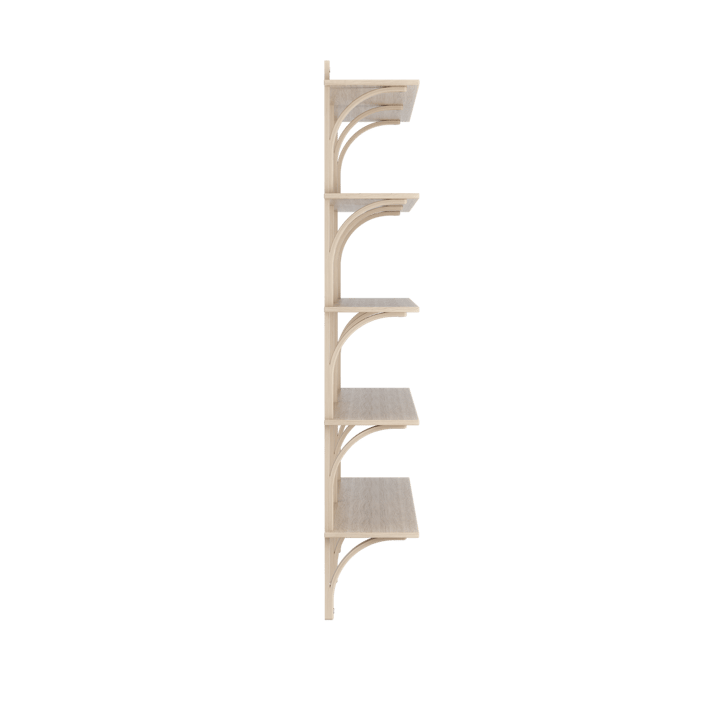 Levi hylla 3 hyllplan, Vitpigmenterad ek-aluminium, 180 cm Swedese