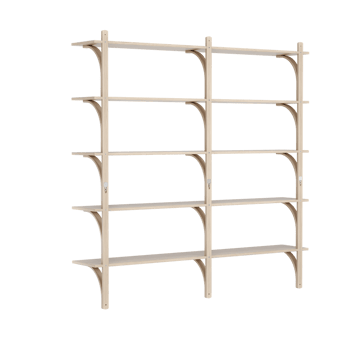 Levi hylla 3 hyllplan - Vitpigmenterad ek-aluminium, 180 cm - Swedese