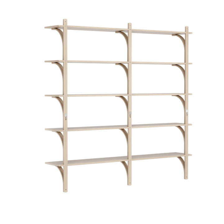 Levi hylla 3 hyllplan, Vitpigmenterad ek-aluminium, 180 cm Swedese
