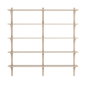 Levi hylla 3 hyllplan - Vitpigmenterad ek-aluminium, 180 cm - Swedese