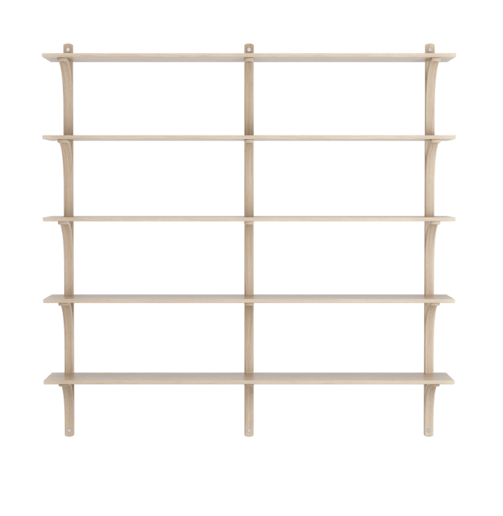 Levi hylla 3 hyllplan, Vitpigmenterad ek-aluminium, 180 cm Swedese