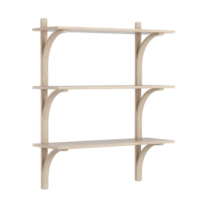Levi hylla 3 hyllplan - Vitpigmenterad ek-aluminium, 90 cm - Swedese