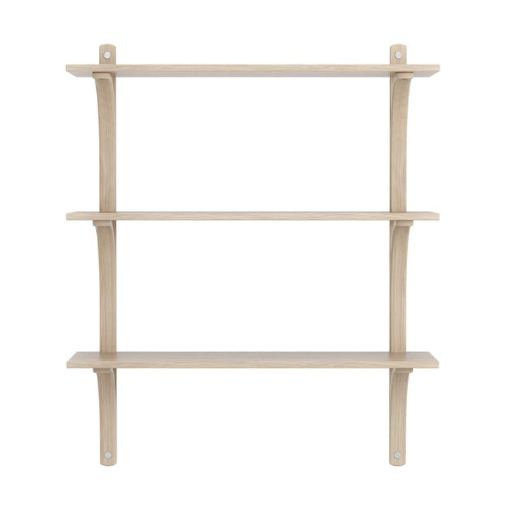 Levi hylla 3 hyllplan, Vitpigmenterad ek-aluminium, 90 cm Swedese