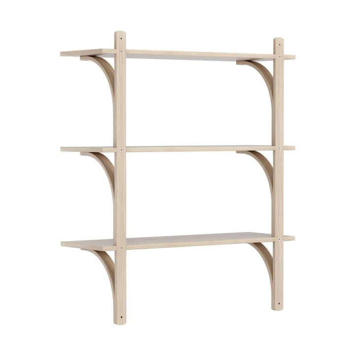 Levi hylla 3 hyllplan, Vitpigmenterad ek-aluminium, 90 cm Swedese
