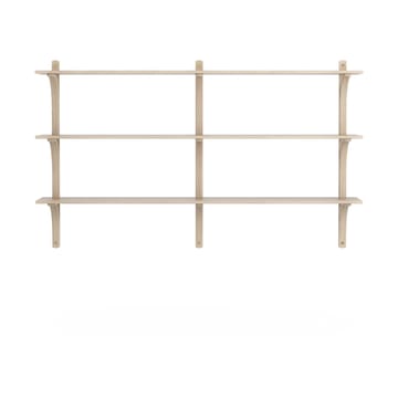 Levi hylla 3 hyllplan - Vitpigmenterad ek-mässing, 180 cm - Swedese