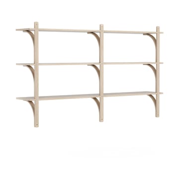 Levi hylla 3 hyllplan - Vitpigmenterad ek-mässing, 180 cm - Swedese