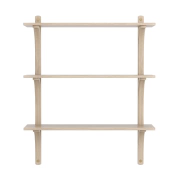 Levi hylla 3 hyllplan - Vitpigmenterad ek-mässing, 90 cm - Swedese