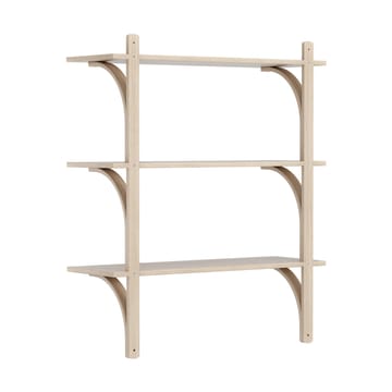 Levi hylla 3 hyllplan - Vitpigmenterad ek-mässing, 90 cm - Swedese