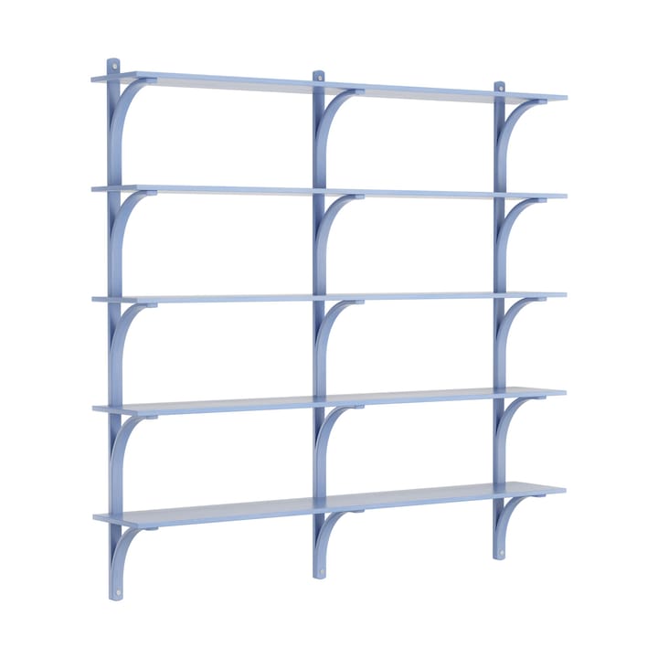 Levi hylla 5 hyllplan - ILKE Blue-aluminium, 180 cm - Swedese