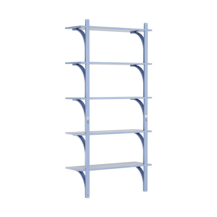 Levi hylla 5 hyllplan, ILKE Blue-aluminium, 90 cm Swedese