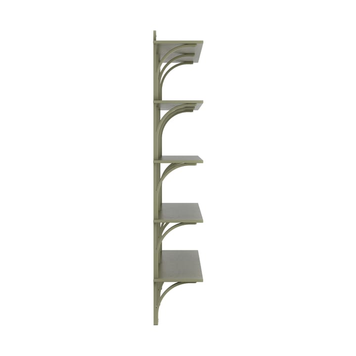 Levi hylla 5 hyllplan, Moss green-aluminium, 180 cm Swedese