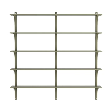 Levi hylla 5 hyllplan - Moss green-aluminium, 180 cm - Swedese